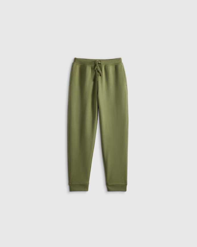 Olive Green Organic Cotton French Terry Joggers