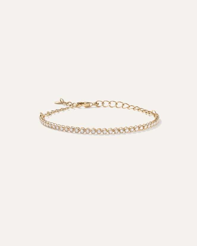 Yellow Gold 14K Gold Diamond Petite Tennis Bracelet