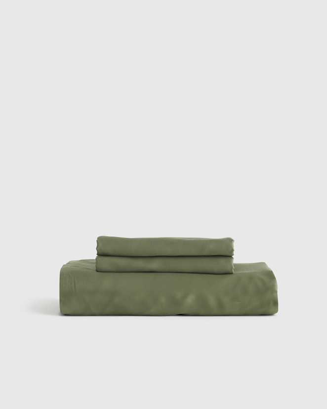 Olive Bamboo Fitted Sheet Set