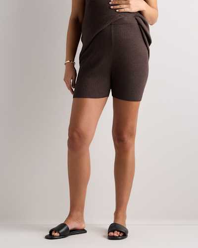 Cotton Cashmere Maternity Knit Shorts