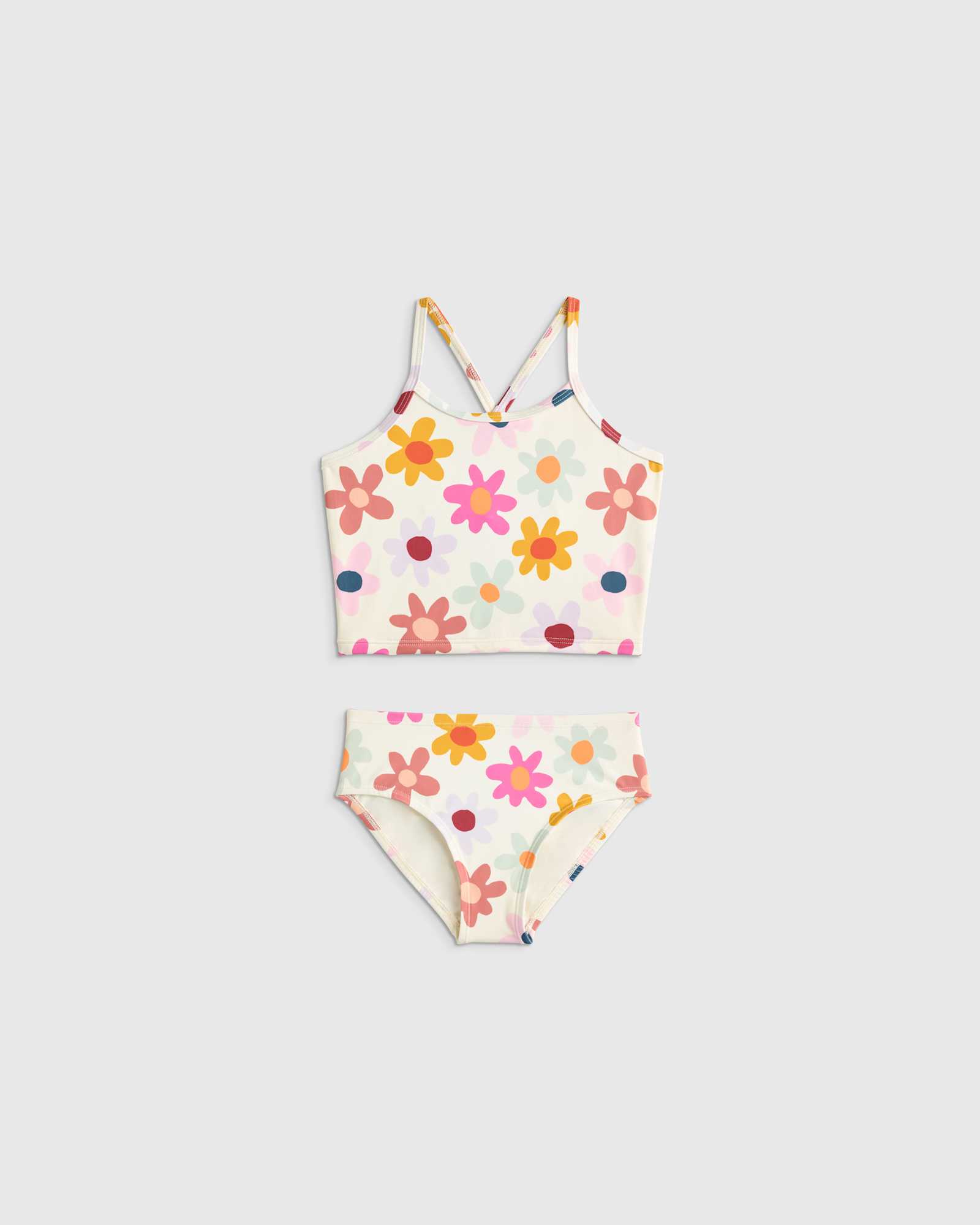happy-floral Tankini Swimsuit