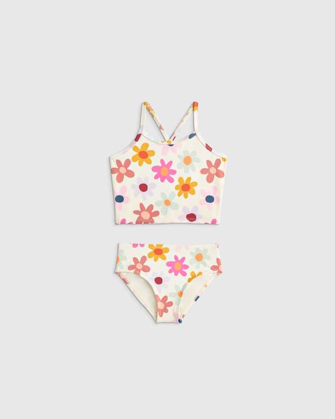Happy Floral Tankini Swimsuit