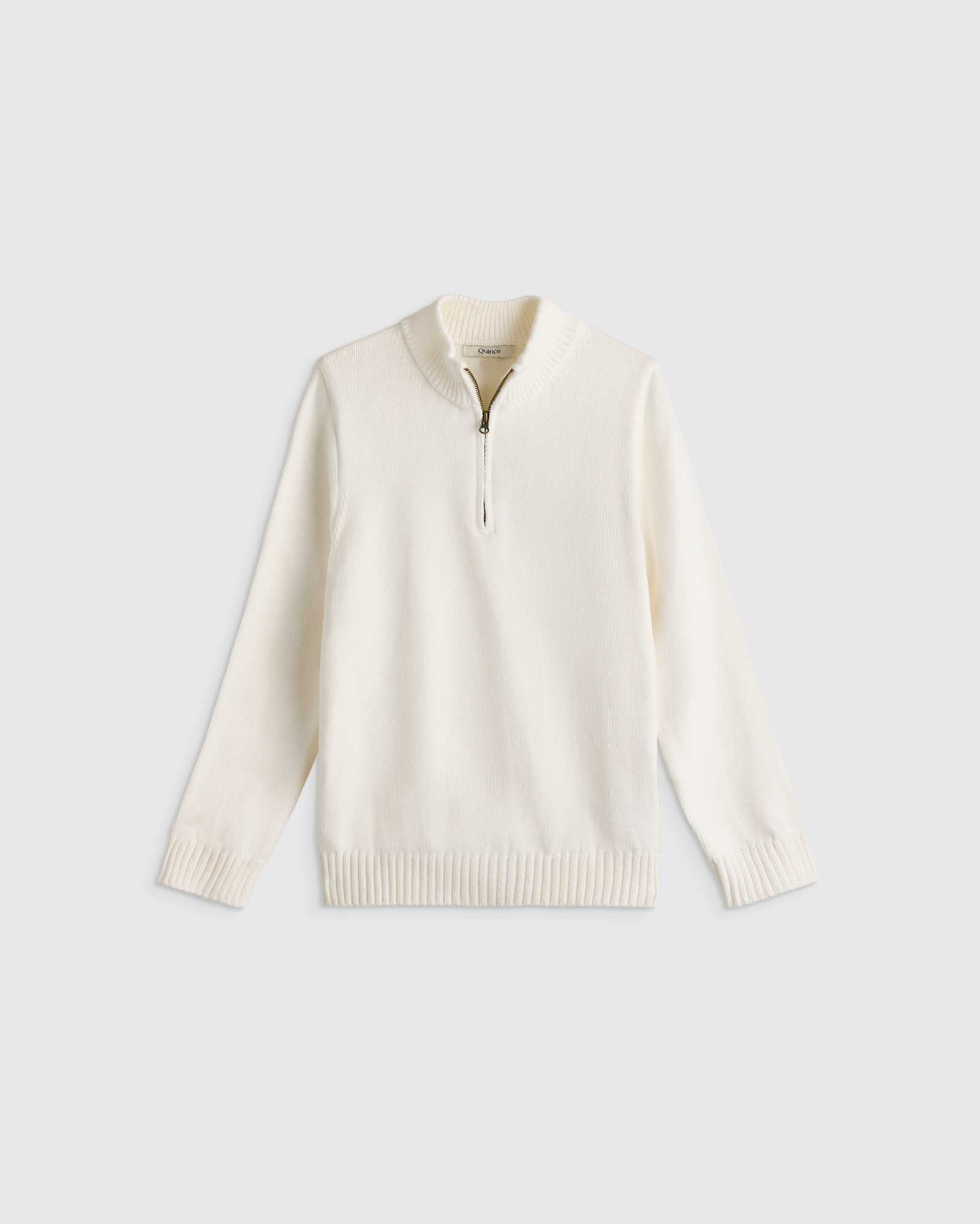 Ivory Pull en coton à glissière un quart pour petit garçon
