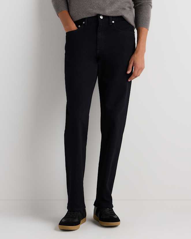 True Black Warren Stretch Straight Jeans
