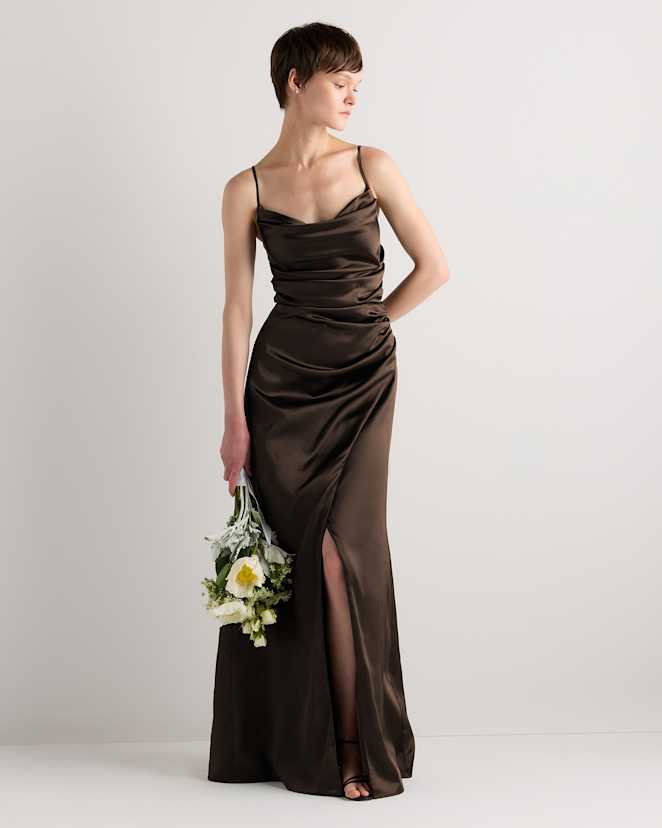 Hot Fudge Juliette Stretch Satin Dress
