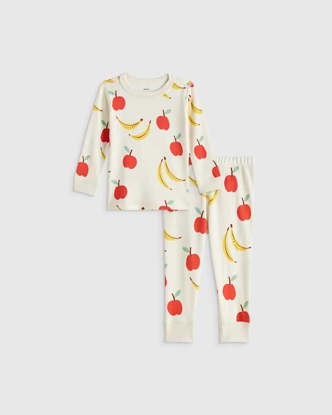 Apples & Bananas 100% Organic Cotton Long Sleeve and Pant Pajama Set