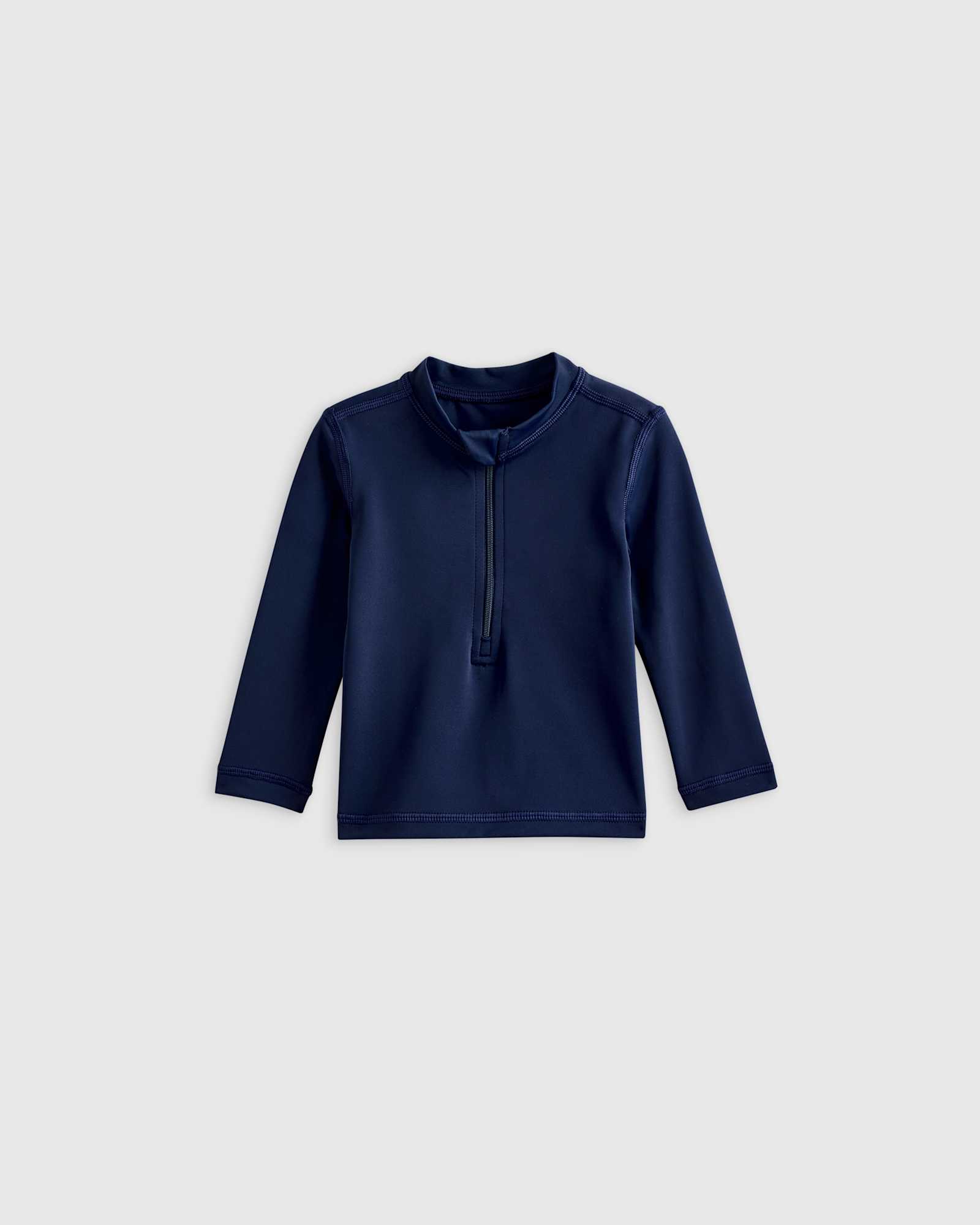nautical-navy Long Sleeve Zip-Up Rash Guard