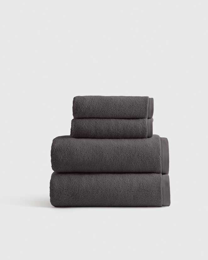 Charcoal Plush Organic Turkish Cotton Bath Bundle (4 pieces)
