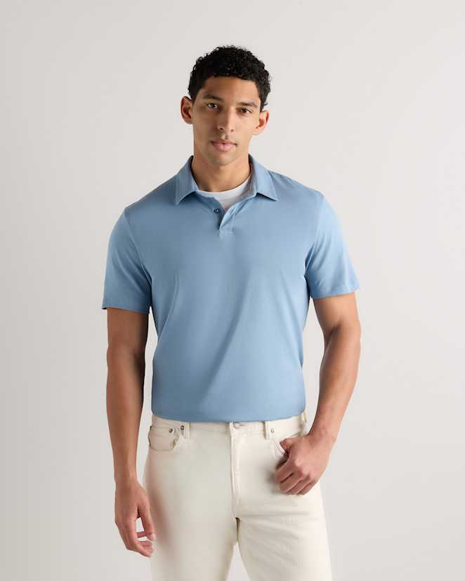 Coastal Blue 100% Pima Cotton Luxe Touch Polo