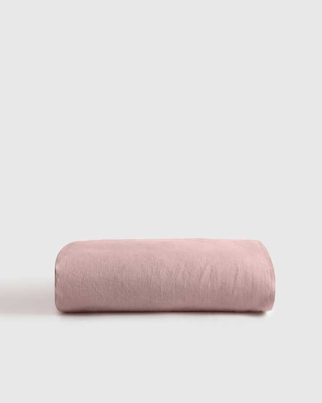 Dusty Mauve European Linen Flat Sheet