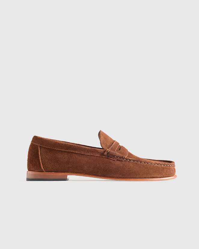 Chocolate Essential Suede Penny Loafer