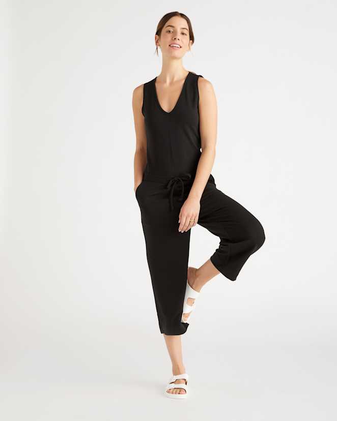 Black French Terry Modal Jumpsuit