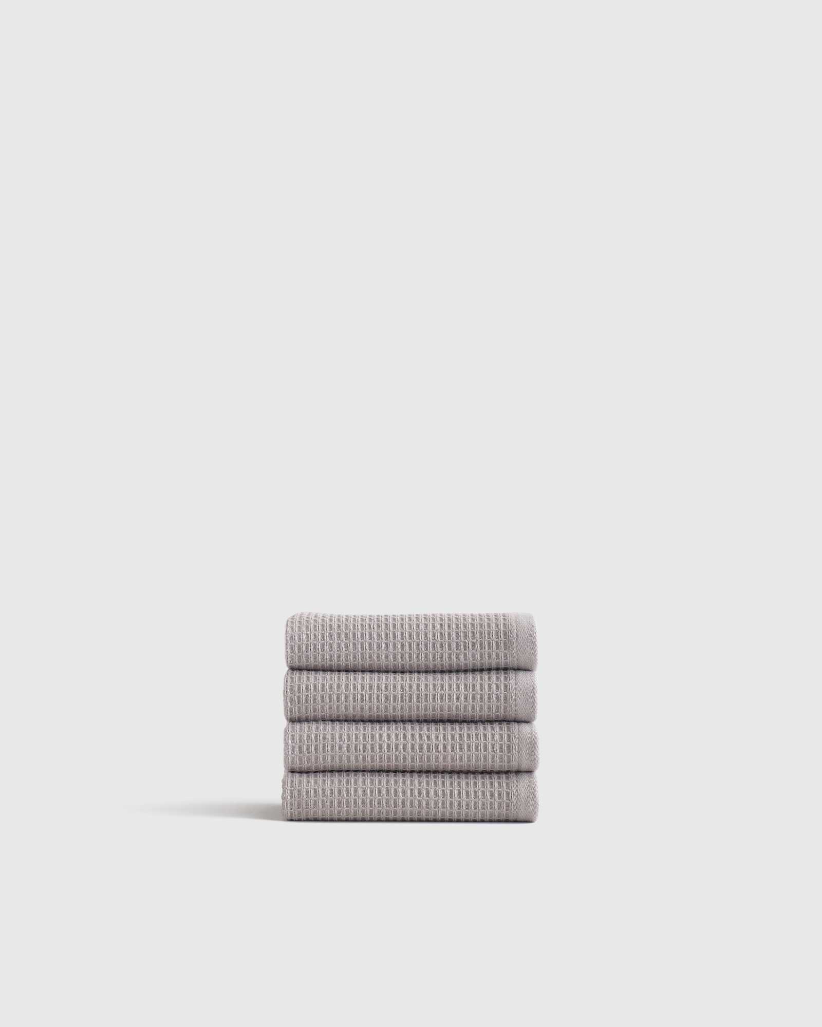 Grey Turkish Waffle Terry Washcloth (Set of 4)