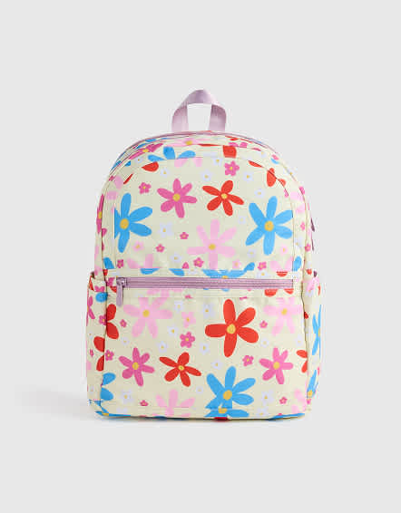 Daisies Recycled Double Pocket Backpack