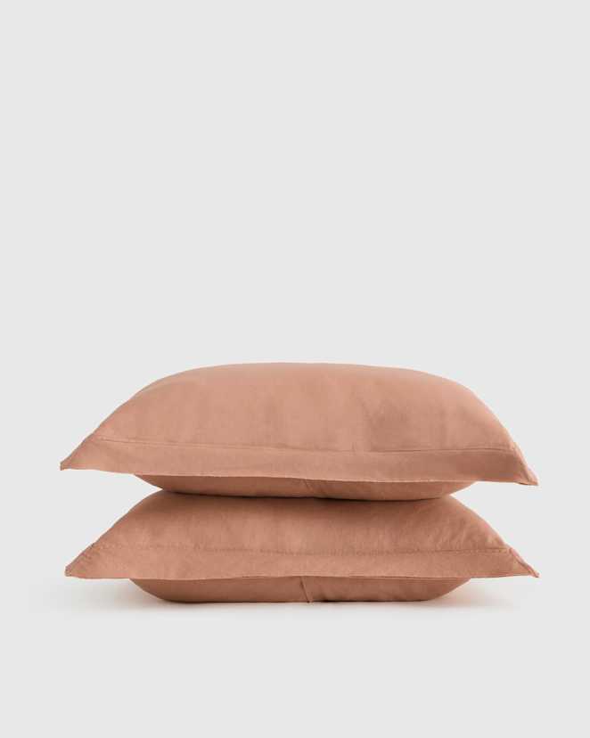 Desert Sunset European Linen Double Flange Sham Set