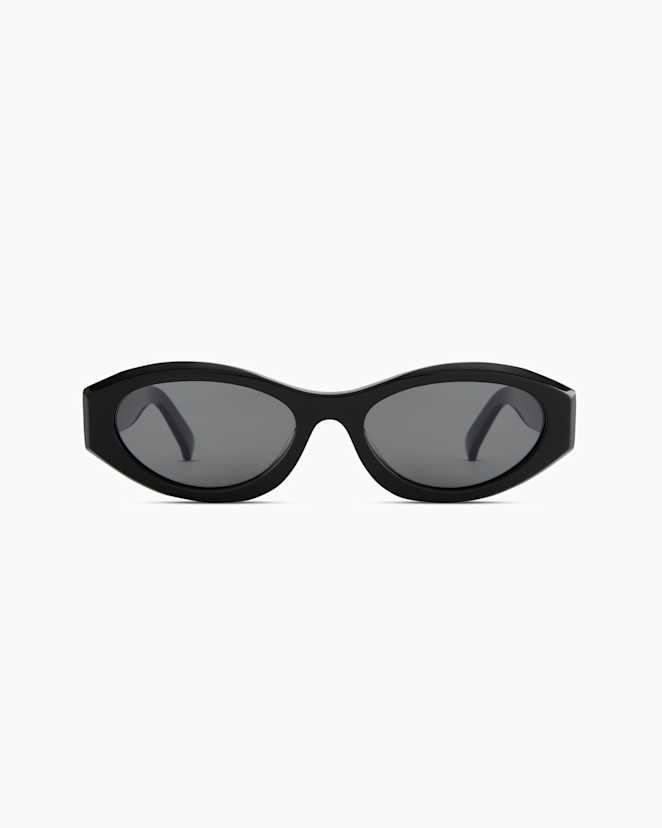 Black with Grey lens Milan Polarized Acetate Sunglasses