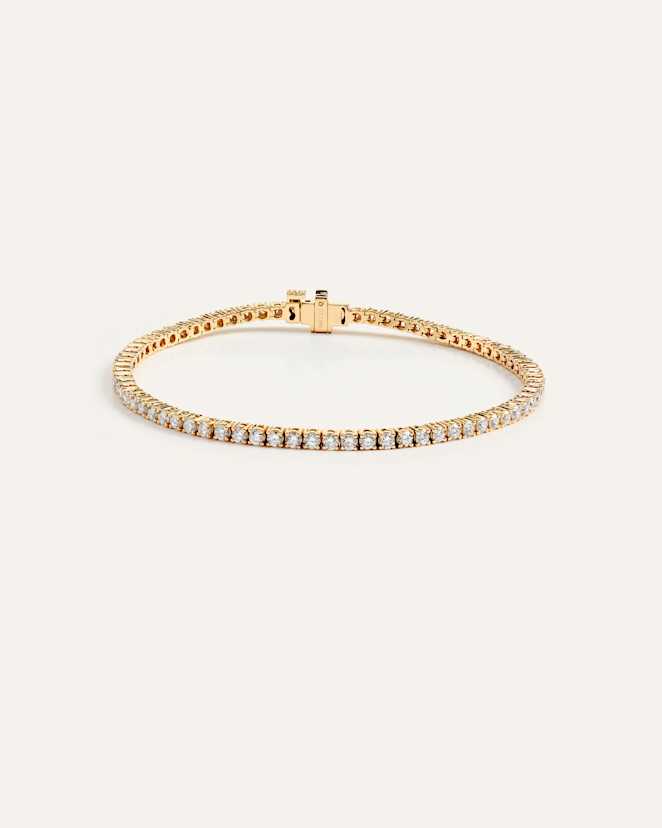 Yellow Gold 14K Gold Lab Grown Diamond Tennis Bracelet - 3ctw