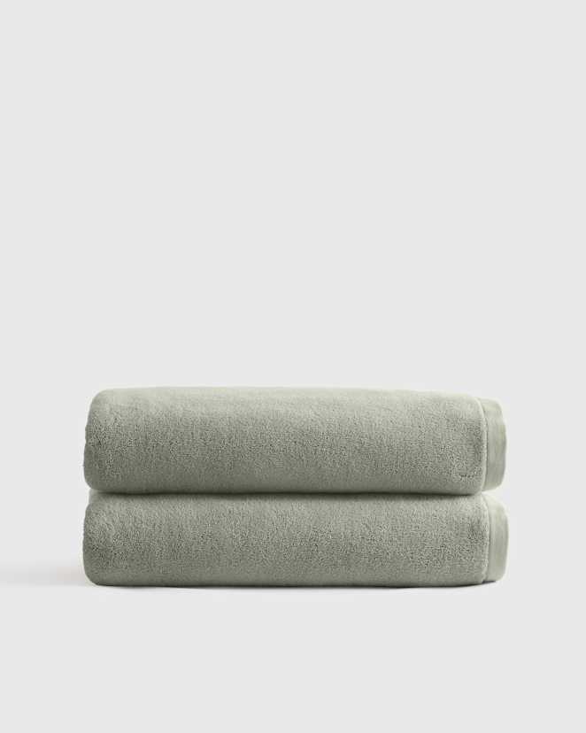 Sage Plush Organic Turkish Cotton Bath Sheet (Set of 2)