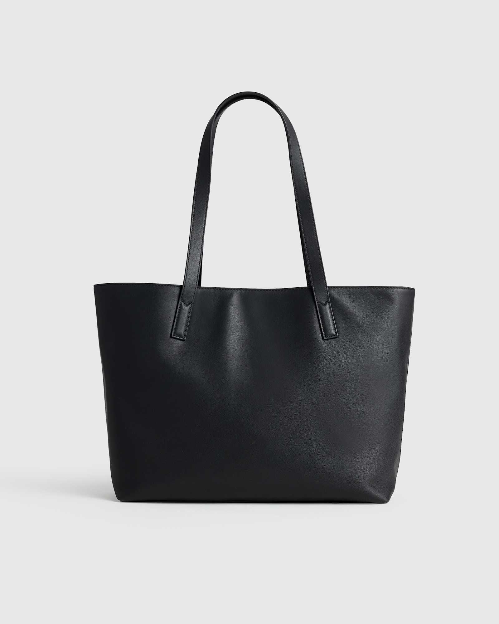 Black Classic Italian Leather Tote