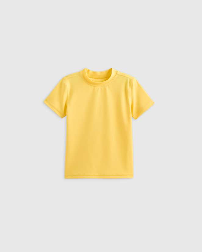 Yellow Short Sleeve Rash Guard Top