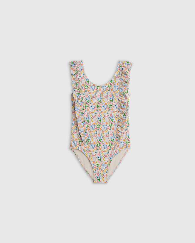 Ditsy Floral Ruffle One Piece Swimsuit
