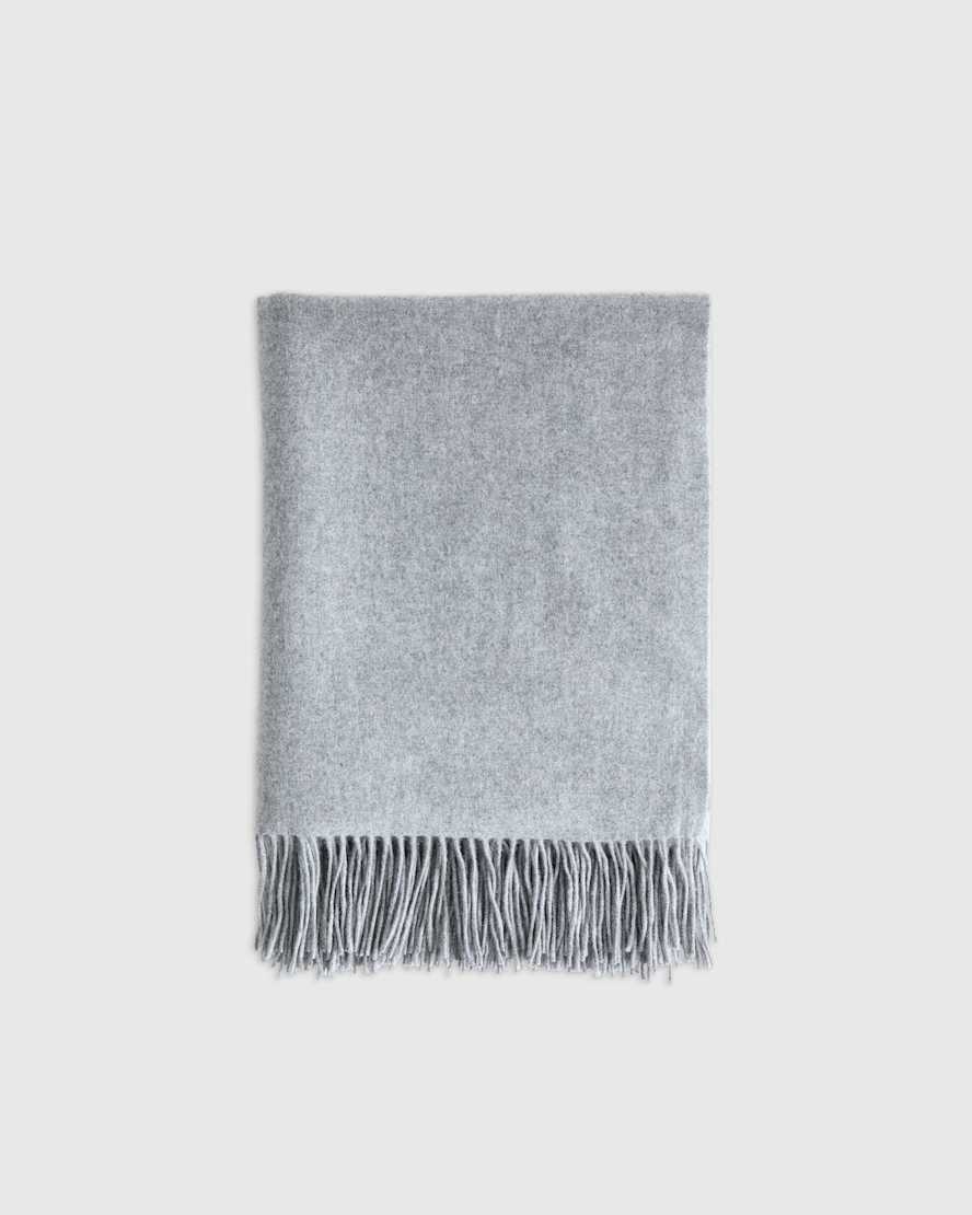 Heather Grey Mongolian Cashmere Throw