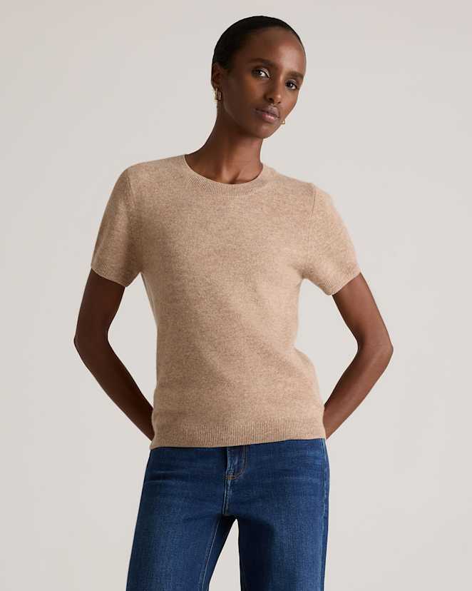 Oatmeal Mongolian Cashmere Tee