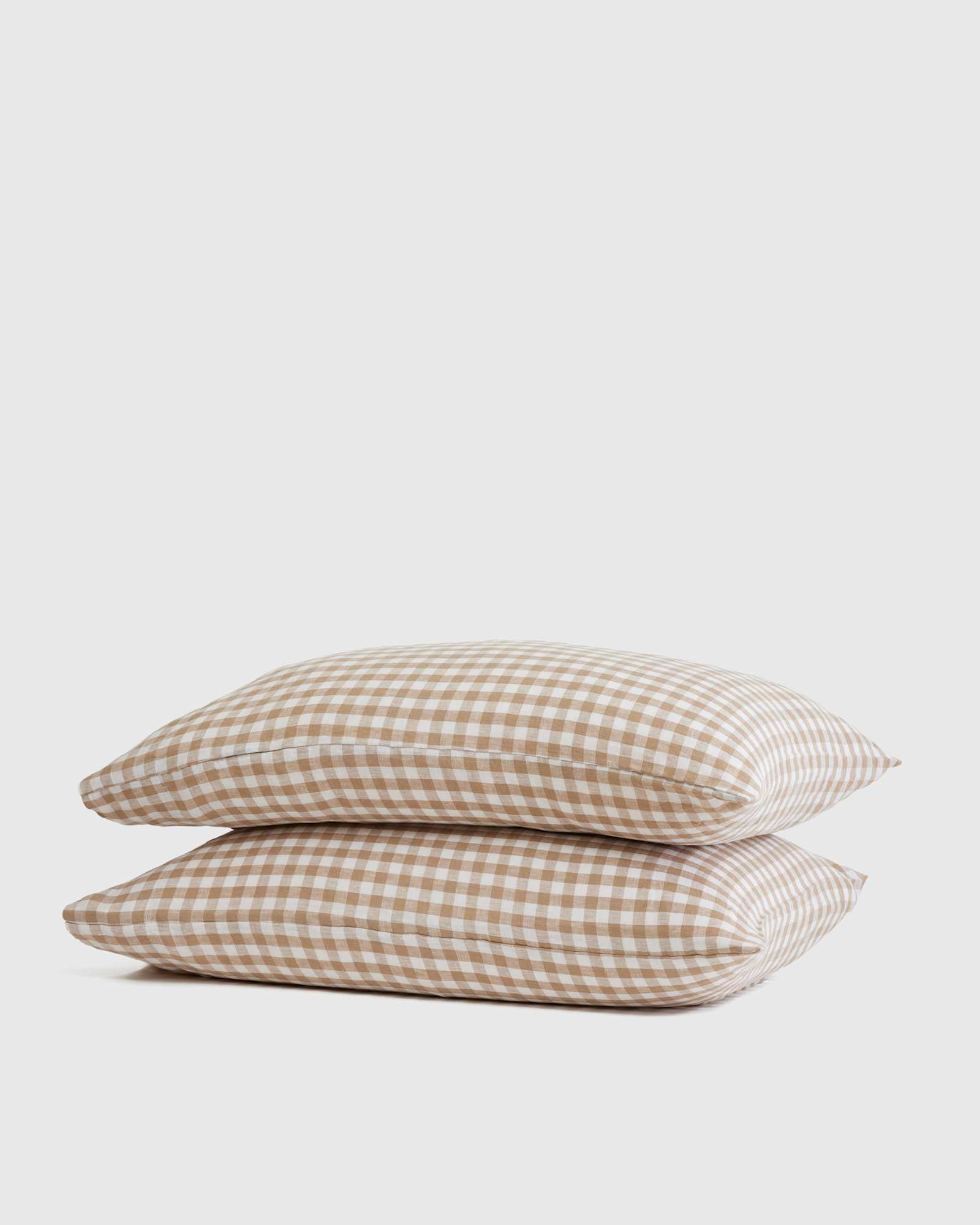 Cafe European Linen Gingham Pillowcase Set