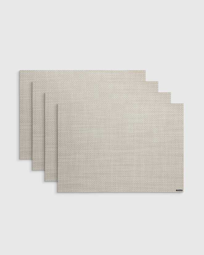 Khaki Basketweave Easy-Care Rectangular Placemat, Set of 4 by Chilewich