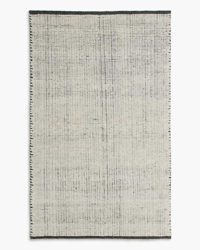 Ivory/Charcoal Ares Hand-Knotted Wool Rug