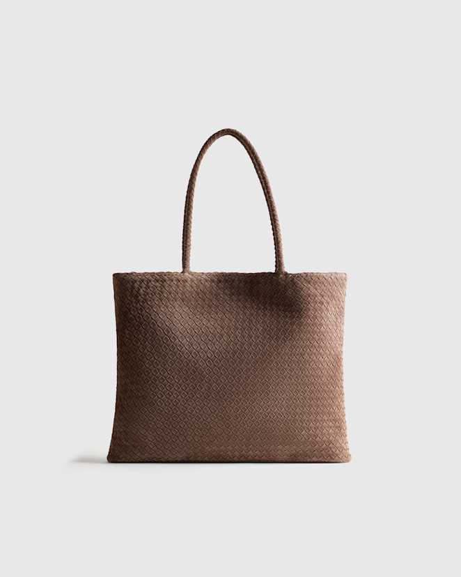 Pebble Suede Handwoven Tote