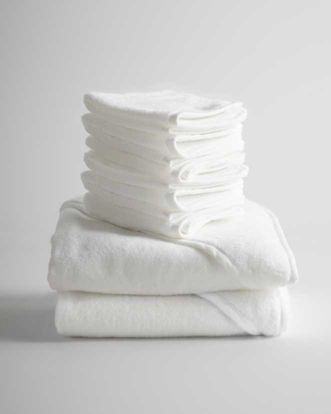 White Organic Turkish Cotton Baby Bath Bundle