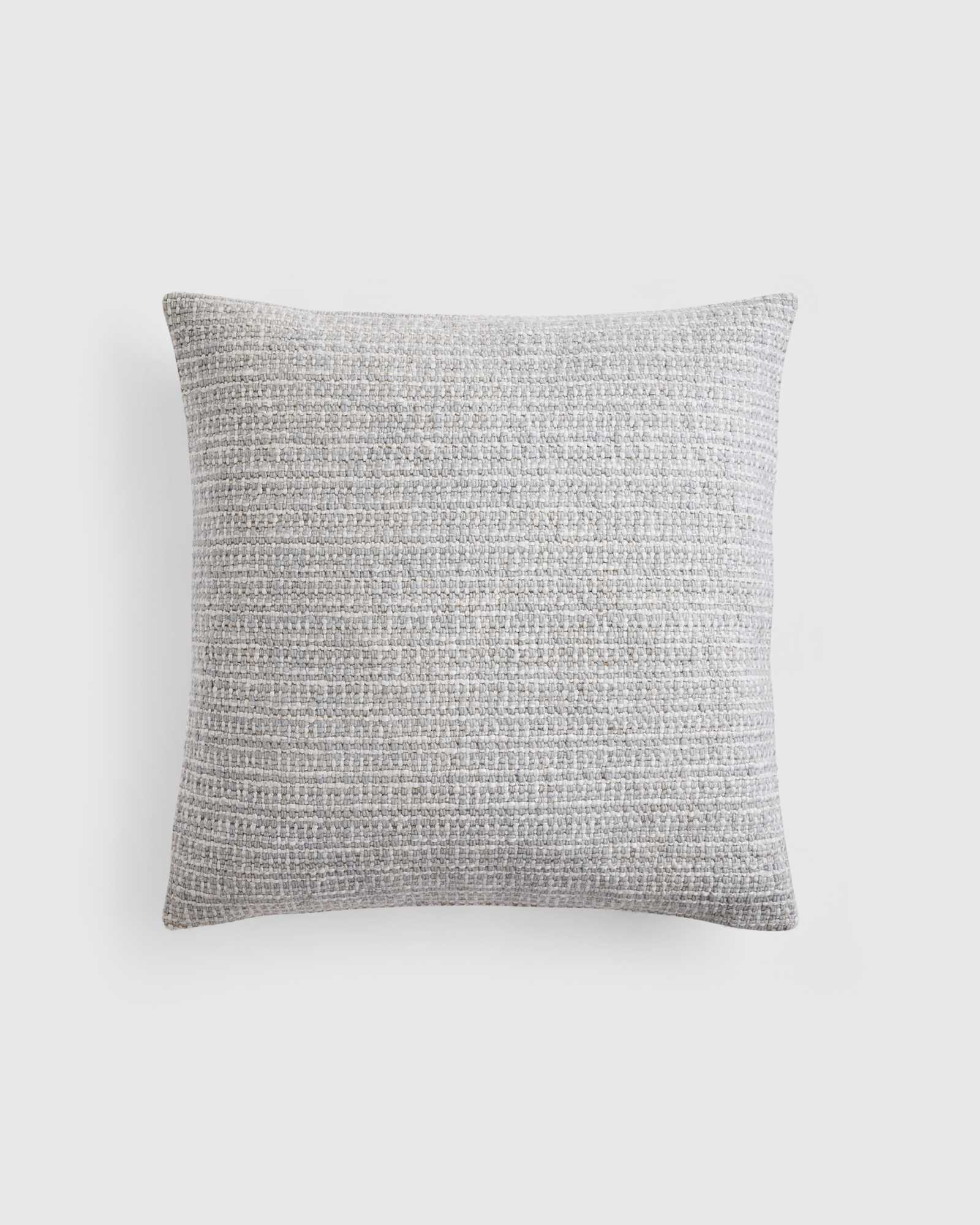 grey Wool Linen Textured Pillow Cover