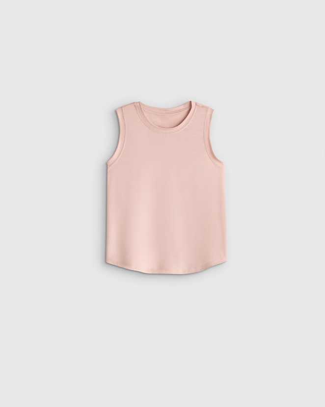 Shell Pink Girls Flowknit Breeze Tank
