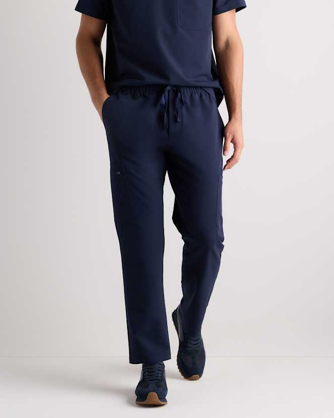Deep Navy AeraFlex Scrub Cargo Pants