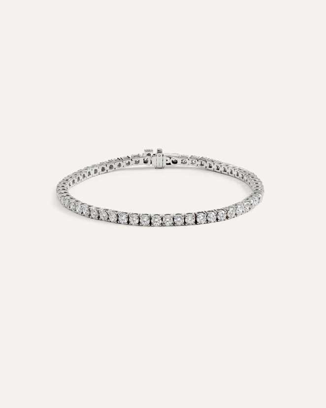 White Gold 14K Gold Lab Grown Diamond Tennis Bracelet - 5ctw