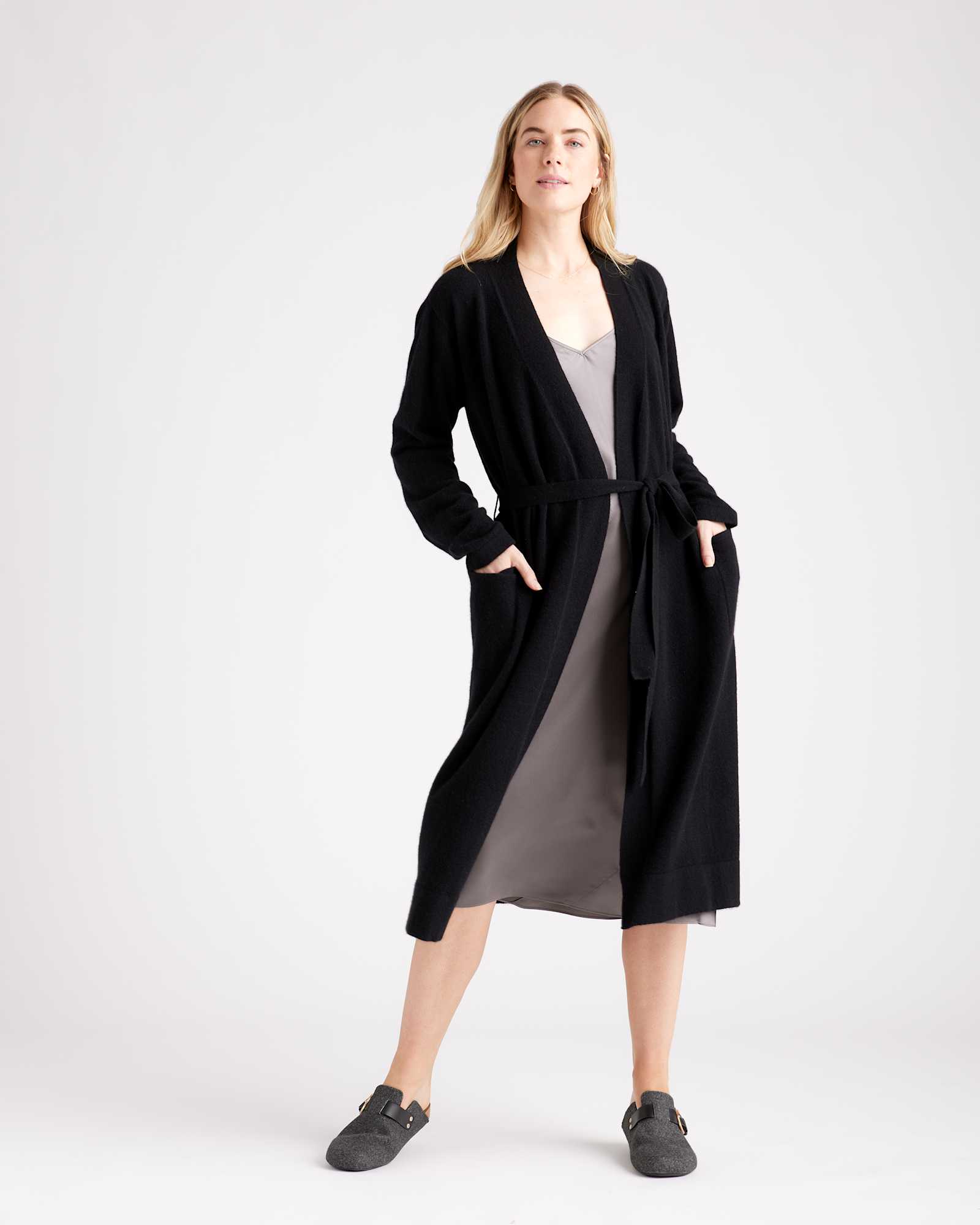 black Mongolian Cashmere Robe