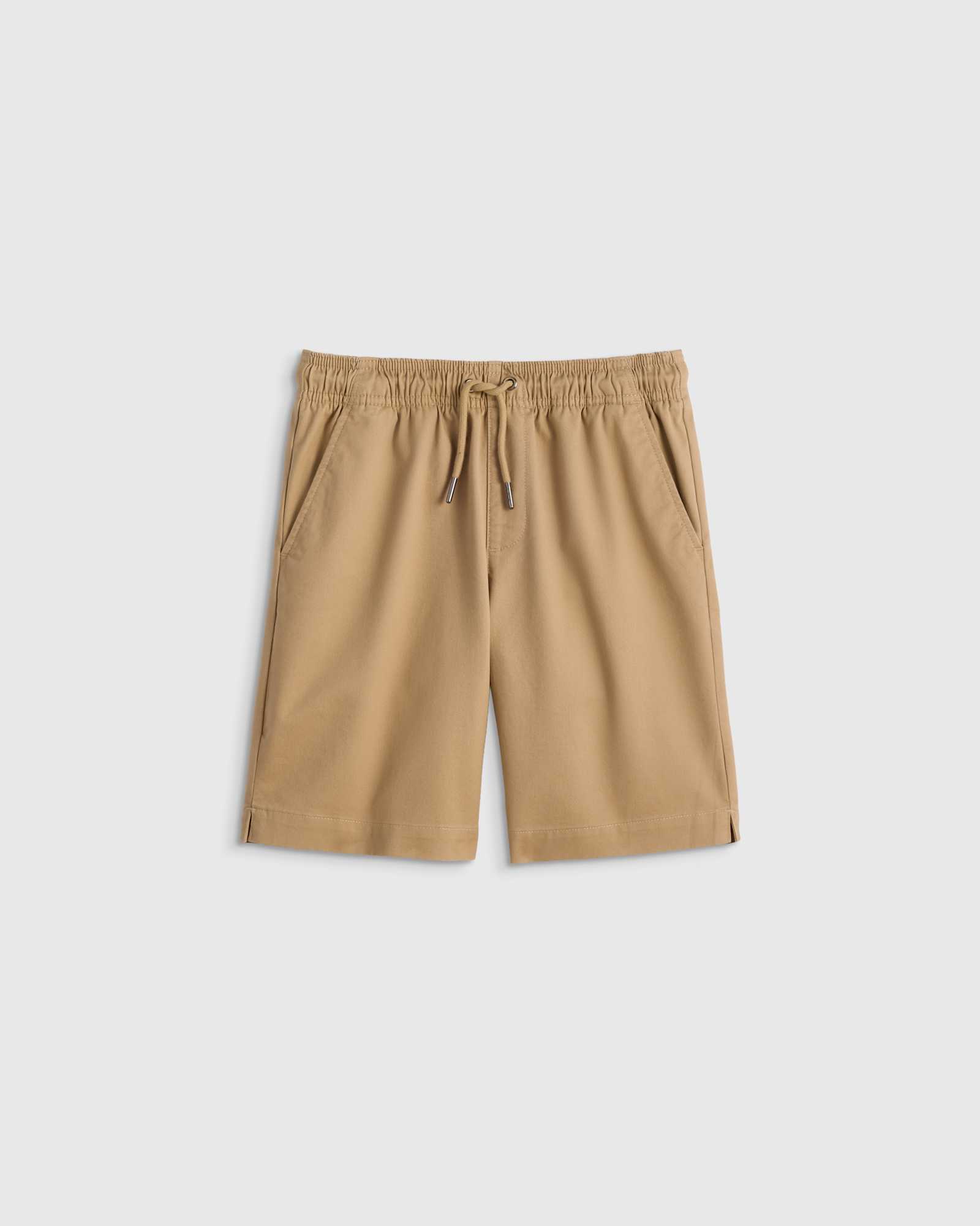 light-khaki Organic Cotton Stretch Pull-On Chino Short