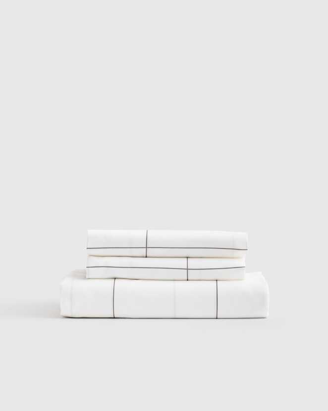 Windowpane Luxury Organic Sateen Fitted Sheet Set