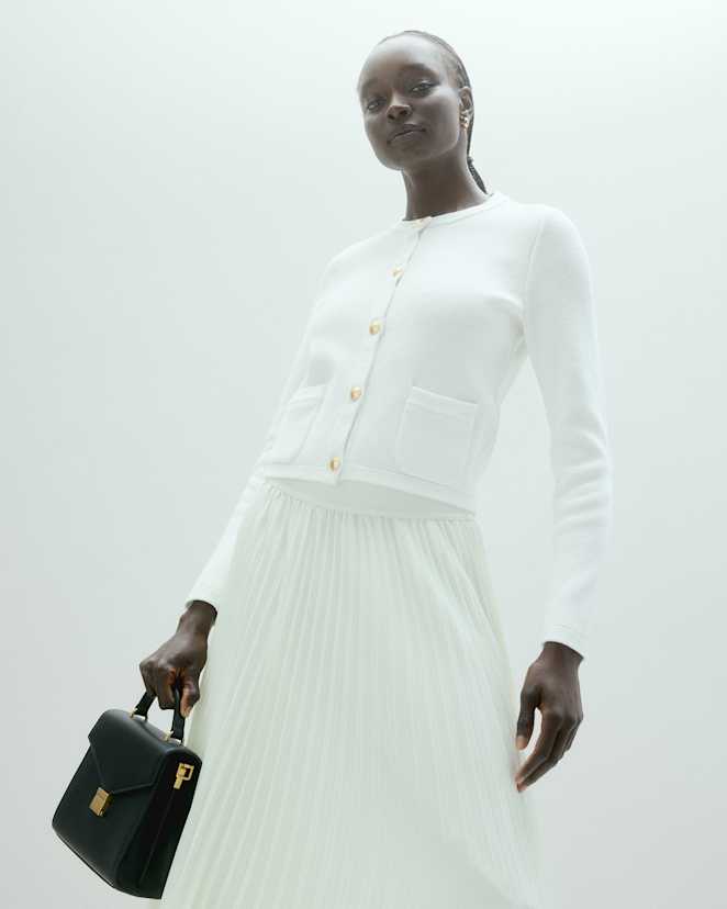 Ivory 100% Organic Cotton Sweater Jacket