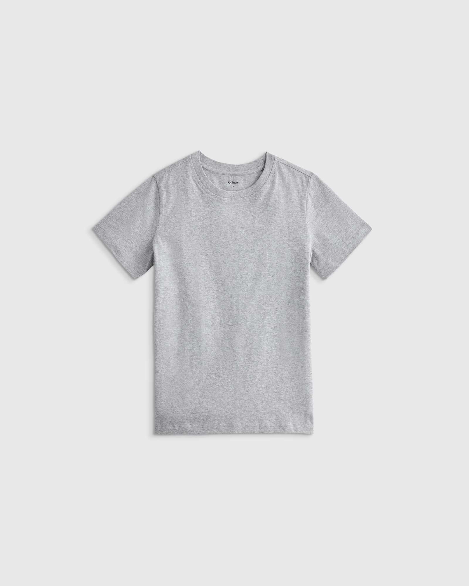 heather-grey 100% Organic Cotton Jersey Short Sleeve Tee