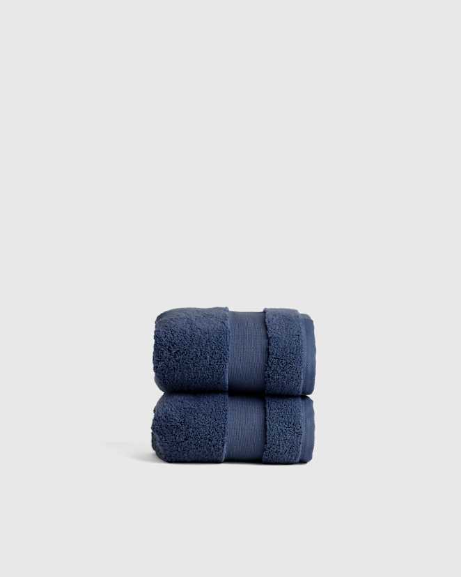 Navy Turkish Classic Hand Towel (Set of 2)