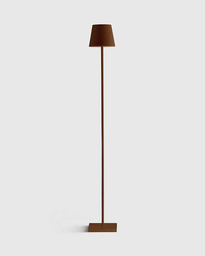 Rust Poldina Pro Rechargeable Floor Lamp by Zafferano