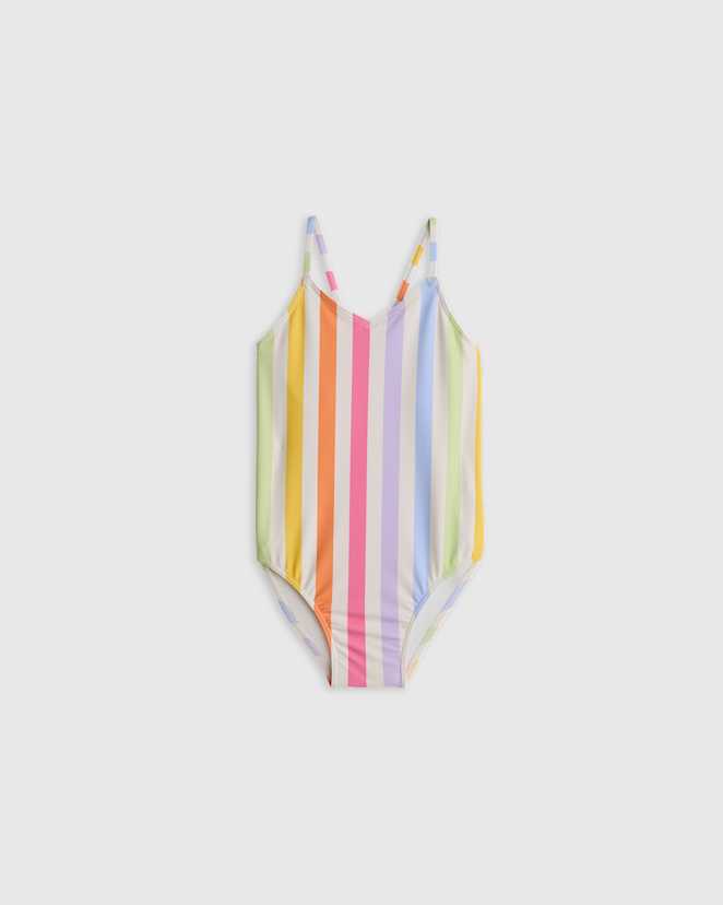 Rainbow Stripe One-Piece Swimsuit