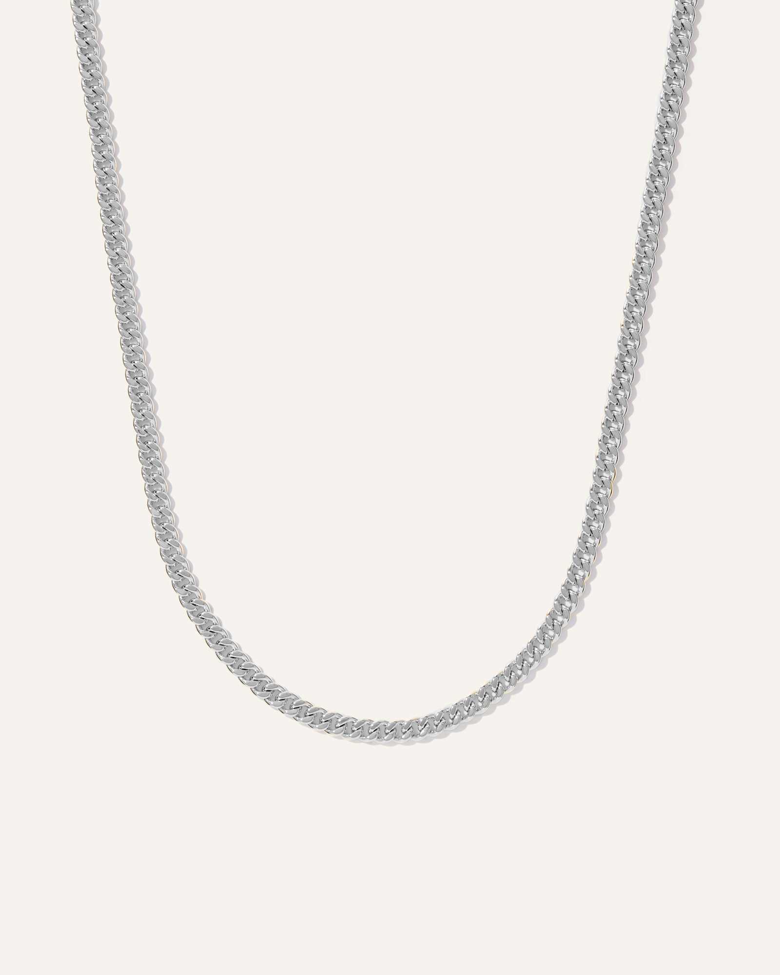 sterling-silver Cuban Curb Chain Necklace
