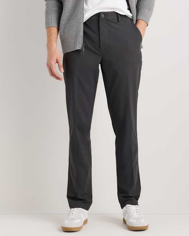 Steel Grey Performance Stretch Technical Dress Pants