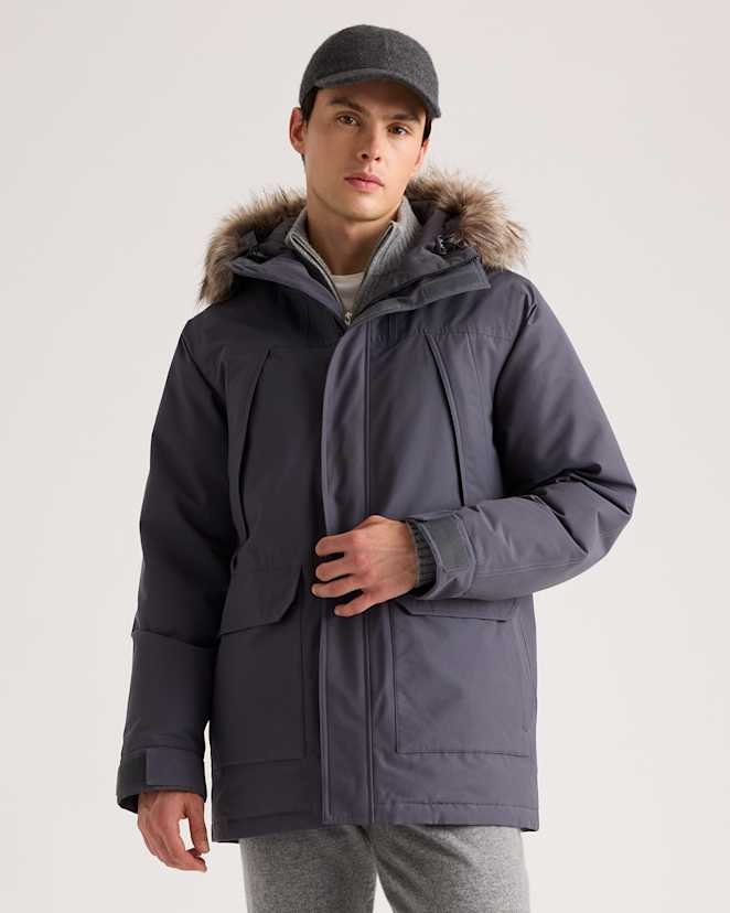 Carbon Grey Responsible Down Hooded Parka