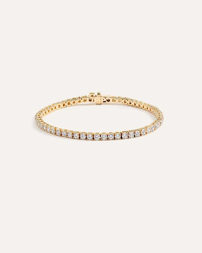 Yellow Gold 14K Gold Lab Grown Diamond Tennis Bracelet - 5ctw