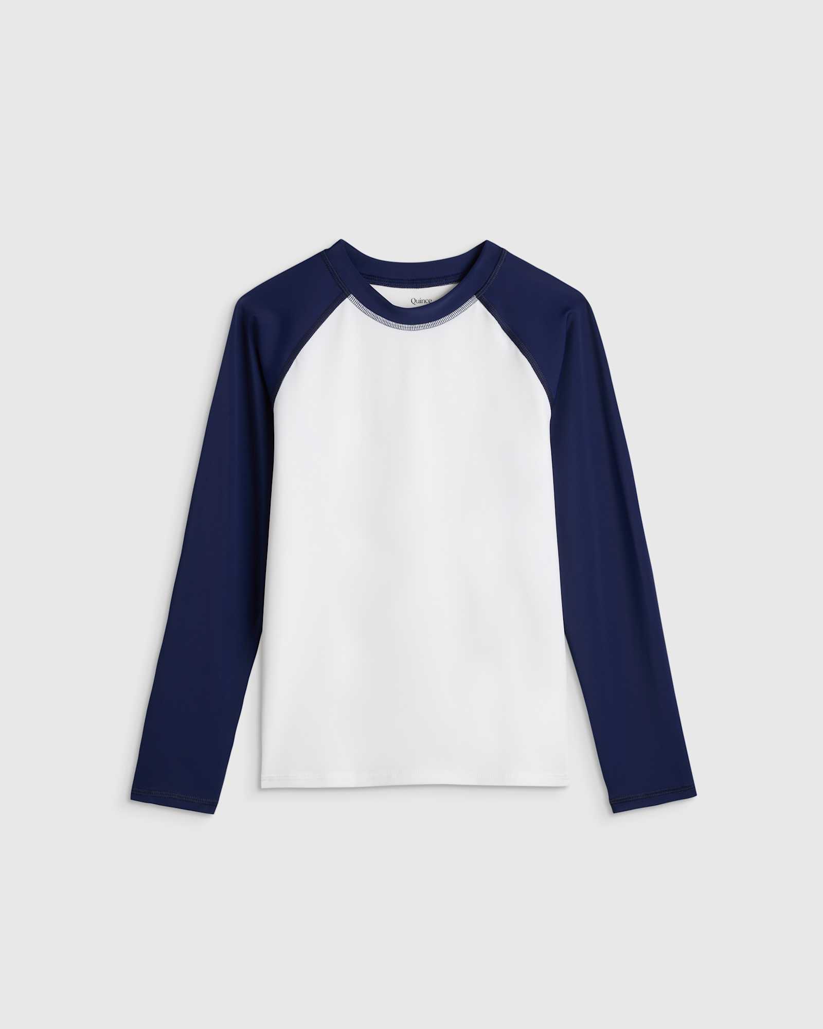 Navy/White Long Sleeve Raglan Rash Guard