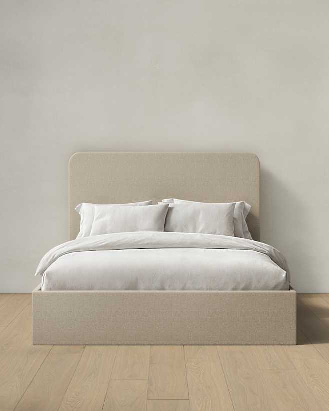 Flax 100% Linen Curved Bed